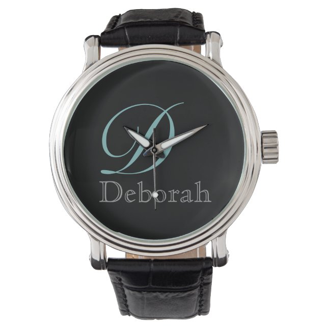 Montre monogramme simple, élégant et élégant (devant)