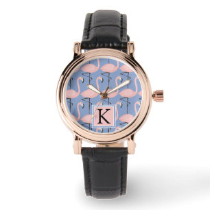 Montre Monogramme tendre du motif   de Flamant rose