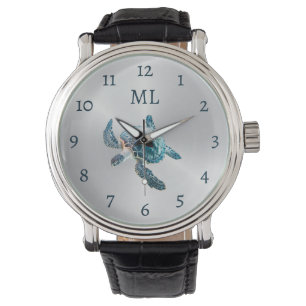 Montre Monogramme Tortue 3D Argent