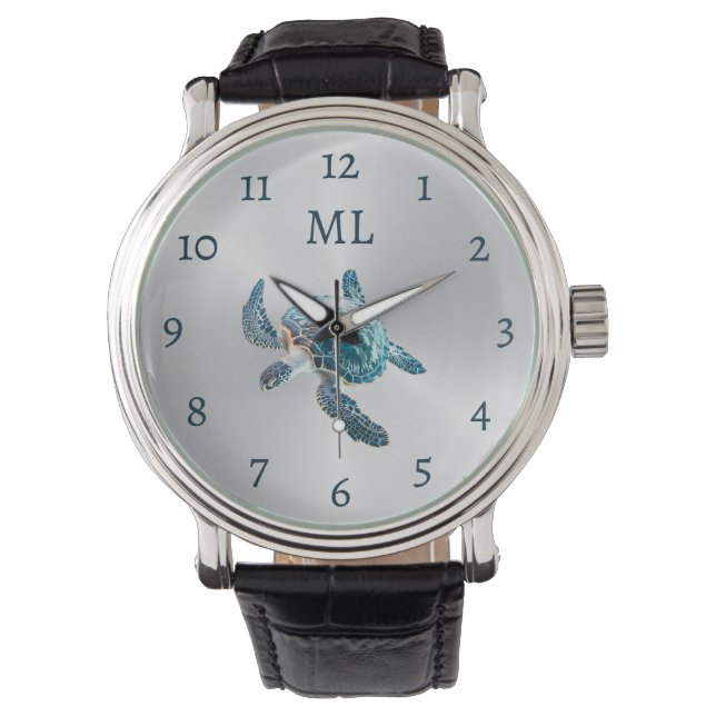 Montre Monogramme Tortue 3D Argent (devant)