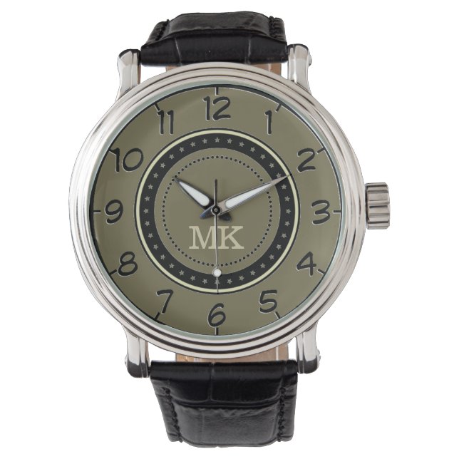 Montre Monogrammed Khaki, Restez à l'heure et à la tendan (devant)