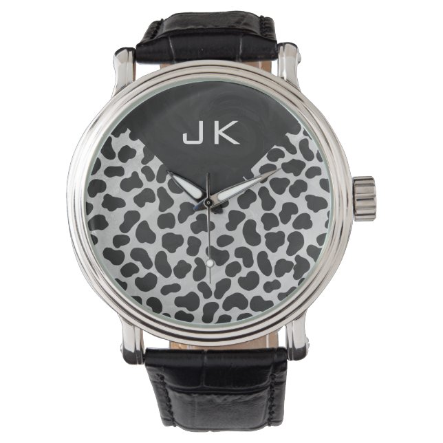 Montre Monographie dalmate noir et blanc (devant)