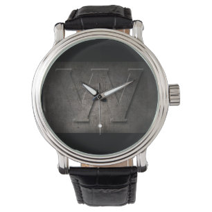 Montre Monographie en métal noir rustique W