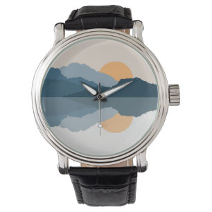 Montre Montagnes bleues reflétées dans le lac
