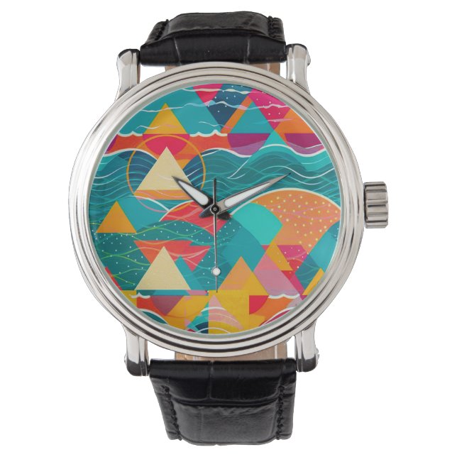 Montre Montagnes et rivière abstraites (devant)