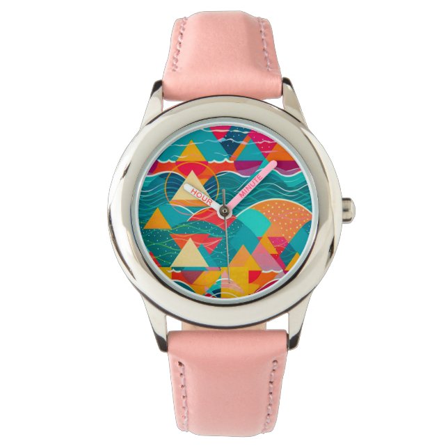 Montre Montagnes et rivière abstraites (devant)