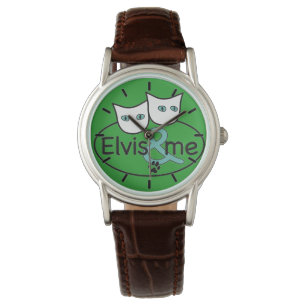 Montre "Montre Homme Elvis And Me', Bracelet en Cuir Brow