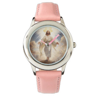 Montre Montre-Jésus en cuir classique pour enfants