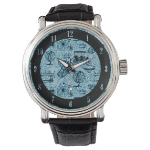 Montre Montre-Motif Blue Steampunk