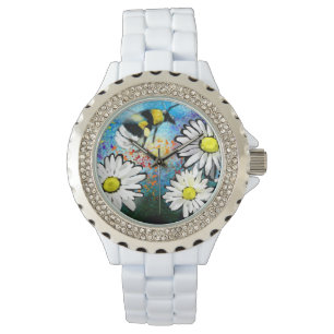 Montre Montre-poignet - Bee et marguerites