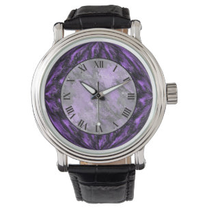 Montre Montre-poignet en marbre violet Faux