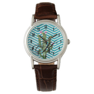 Montre Montre-poignet personnalisée Boho Cactus Succule