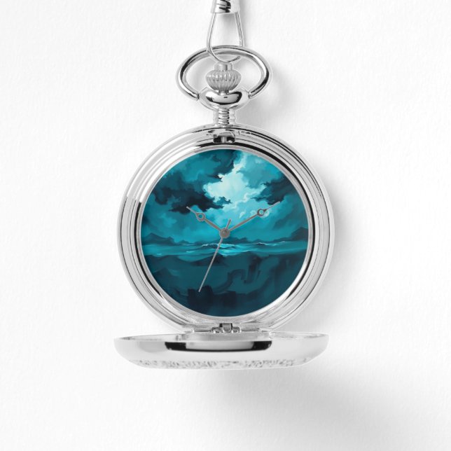 Montre Moody Ocean Waves Under Stormy Sky – Abstract Seas (Recto)