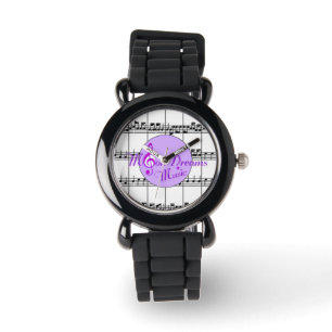 Montre Moon Dreams Music Silver Parties scintillant Strap