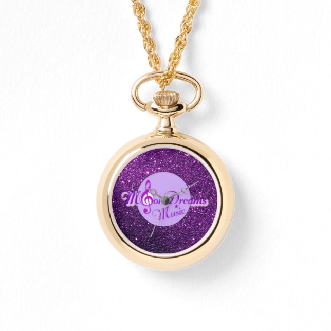 Montre MoonDreams Music Logo Purple Faux Parties scintill (Recto)