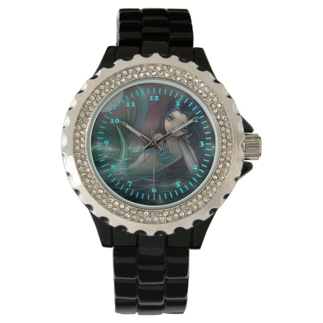 Montre Moonlit River Mermaid Imaginaire Pop Art (devant)
