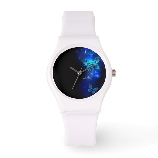 Montre Morpho Butterfly in the Dark Background (Recto)