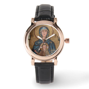 Montre Mosaïque de la Vierge Marie et Jésus
