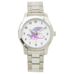 Montre Mosaïque Dragon Pourpre Noir Numéros