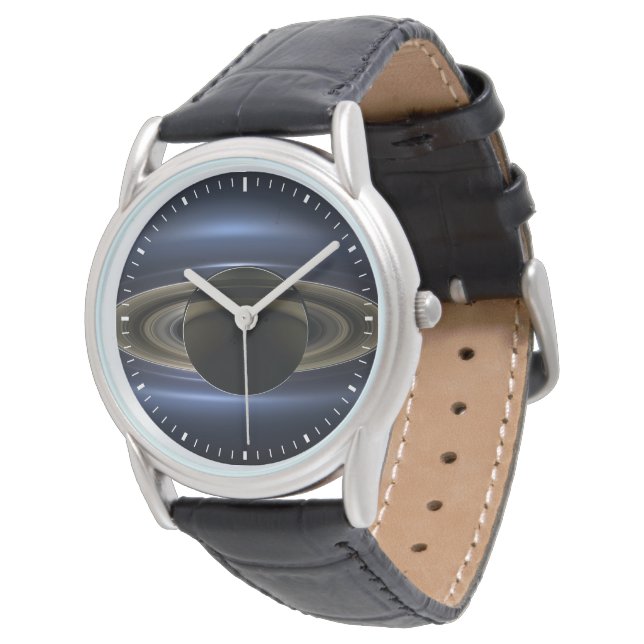 Montre Mosaïque Du Système Saturne Rétro-Éclairé Par Le S (Incliné)