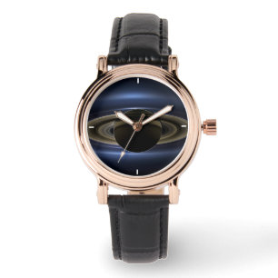 Montre Mosaïque Du Système Saturne Rétro-Éclairé Par Le S