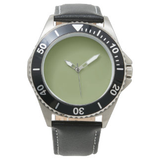 Montre Moss Green Solid Color
