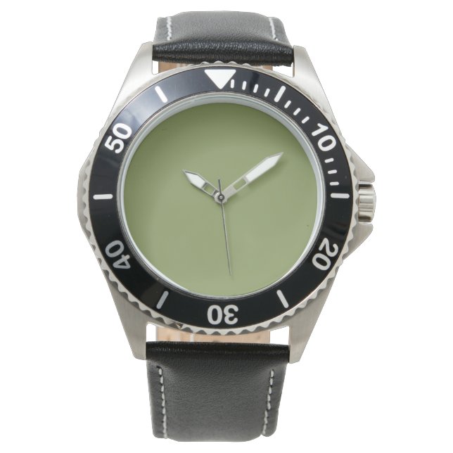 Montre Moss Green Solid Color (devant)