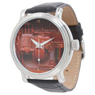 Montre Moteur Tracteur rouge