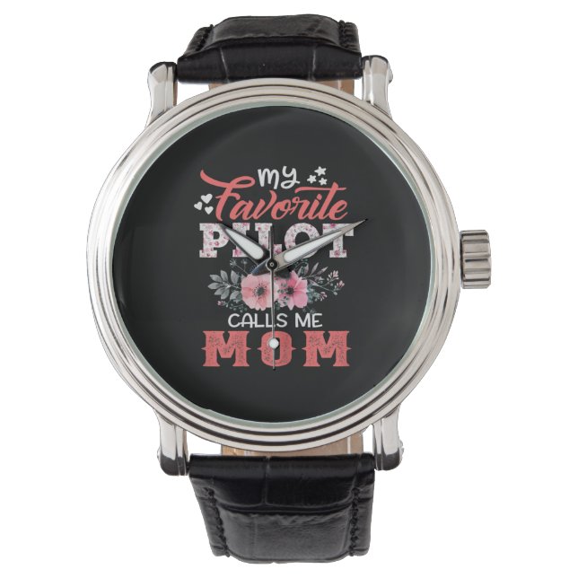 Montre Mother Art | My Favorite Pilot Calls Me Mom Xmas (devant)