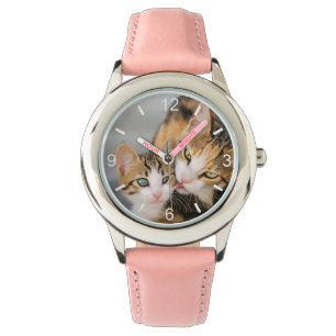 Montre Mother Cat Loves Cute Baby Kitten Plaque photo