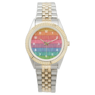 Montre Motif à arc-en-ciel lumineux