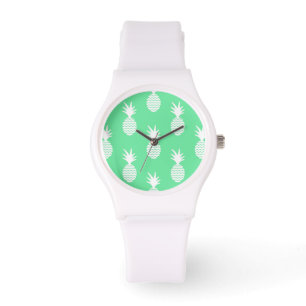 Montre Motif à la menthe d'ananas