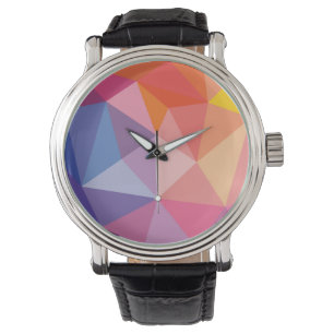 Montre Motif abstrait coloré de triangle