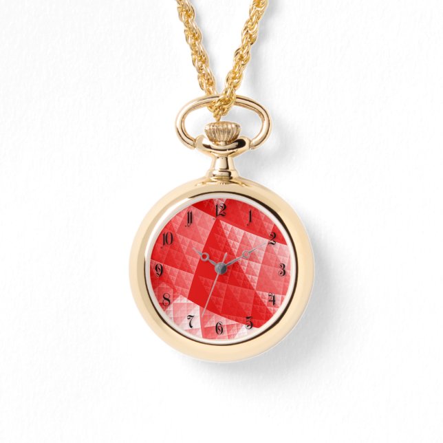 Montre Motif abstrait rouge (Recto)