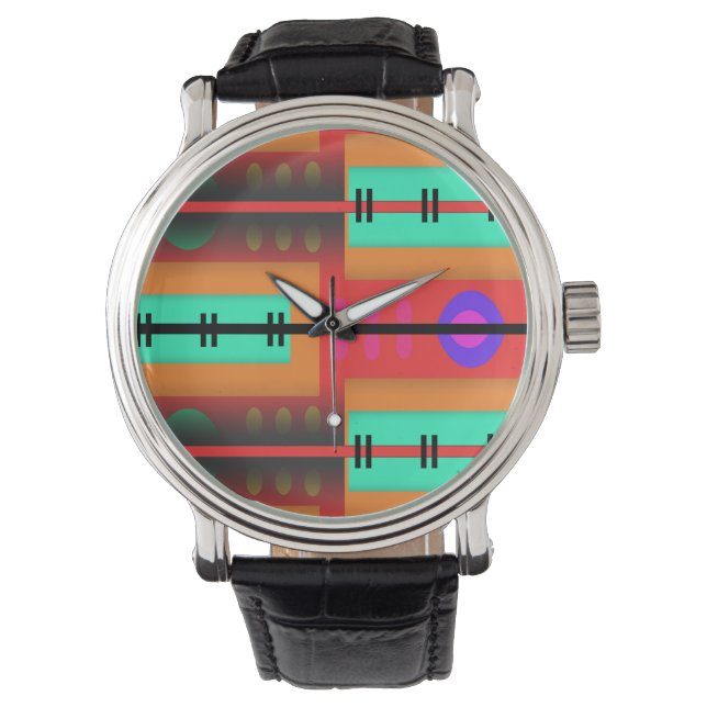 Montre Motif Abstrait transparent (devant)