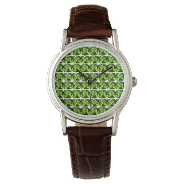 Montre Motif Abstrait vert (devant)