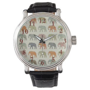 Montre Motif animal coloré éléphant