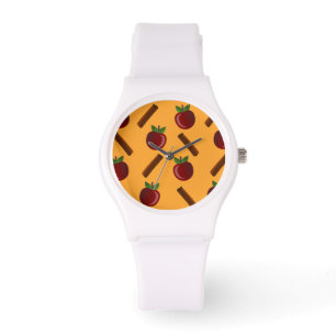 Montre Motif Apple Cinnamon