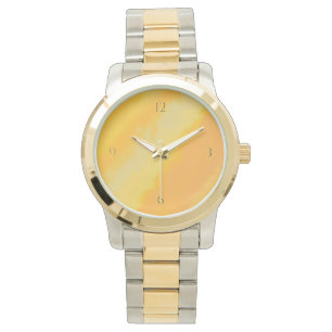 Montre Motif aquarelle orange ensoleillé Citrus