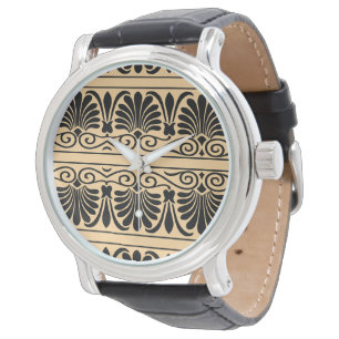 Montre Motif arabe méditerranéen grec marron