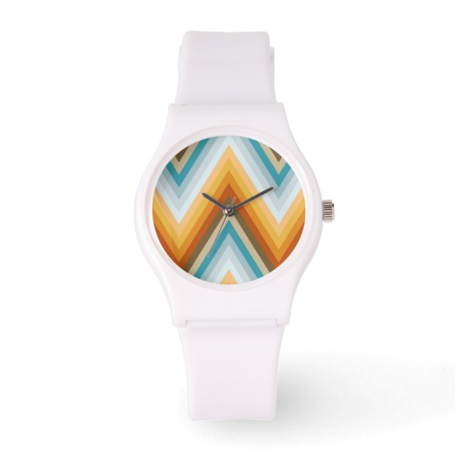 Montre Motif Arrière - plan Chevron (Recto)