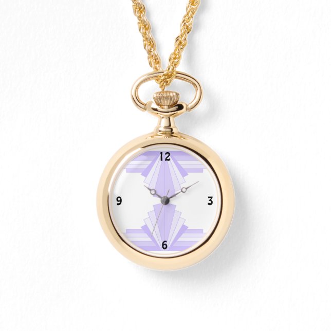 Montre Motif Art déco à Lilac (Recto)