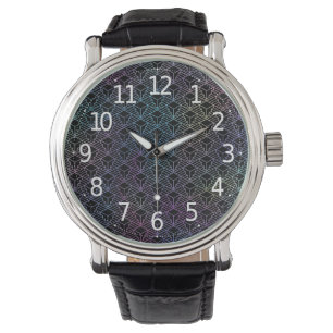 Montre Motif Art Déco Abstrait Coloré Moderne Élégant
