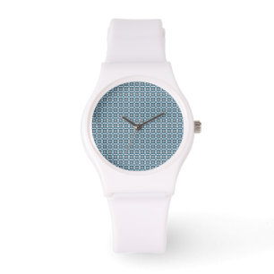 Montre Motif Art déco bleu