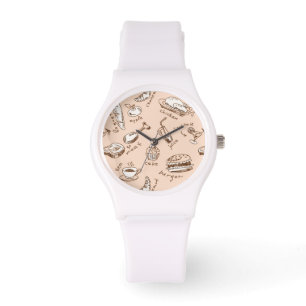 Montre Motif avec la nourriture