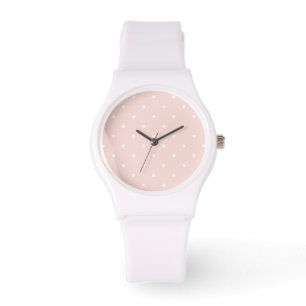 Montre Motif avec le pois blanc