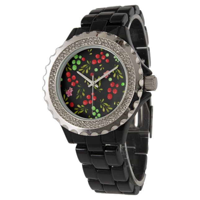 Montre Motif Baies (Incliné)