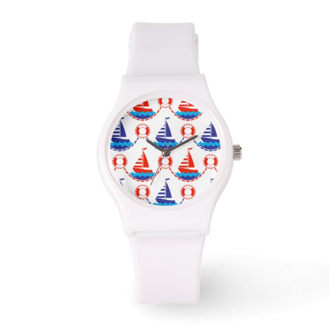 Montre Motif bateau à voile (Recto)
