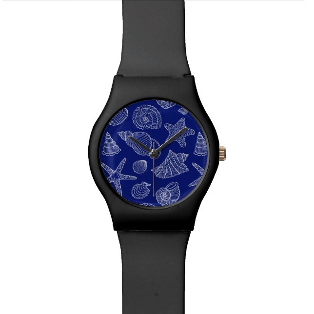 Montre Motif Bleu Clair Shell (Fermer)