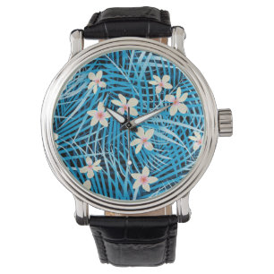 Montre Motif bleu de palmettes